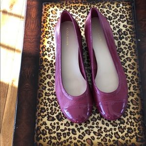 Cole Haan pink leather wedge size 8